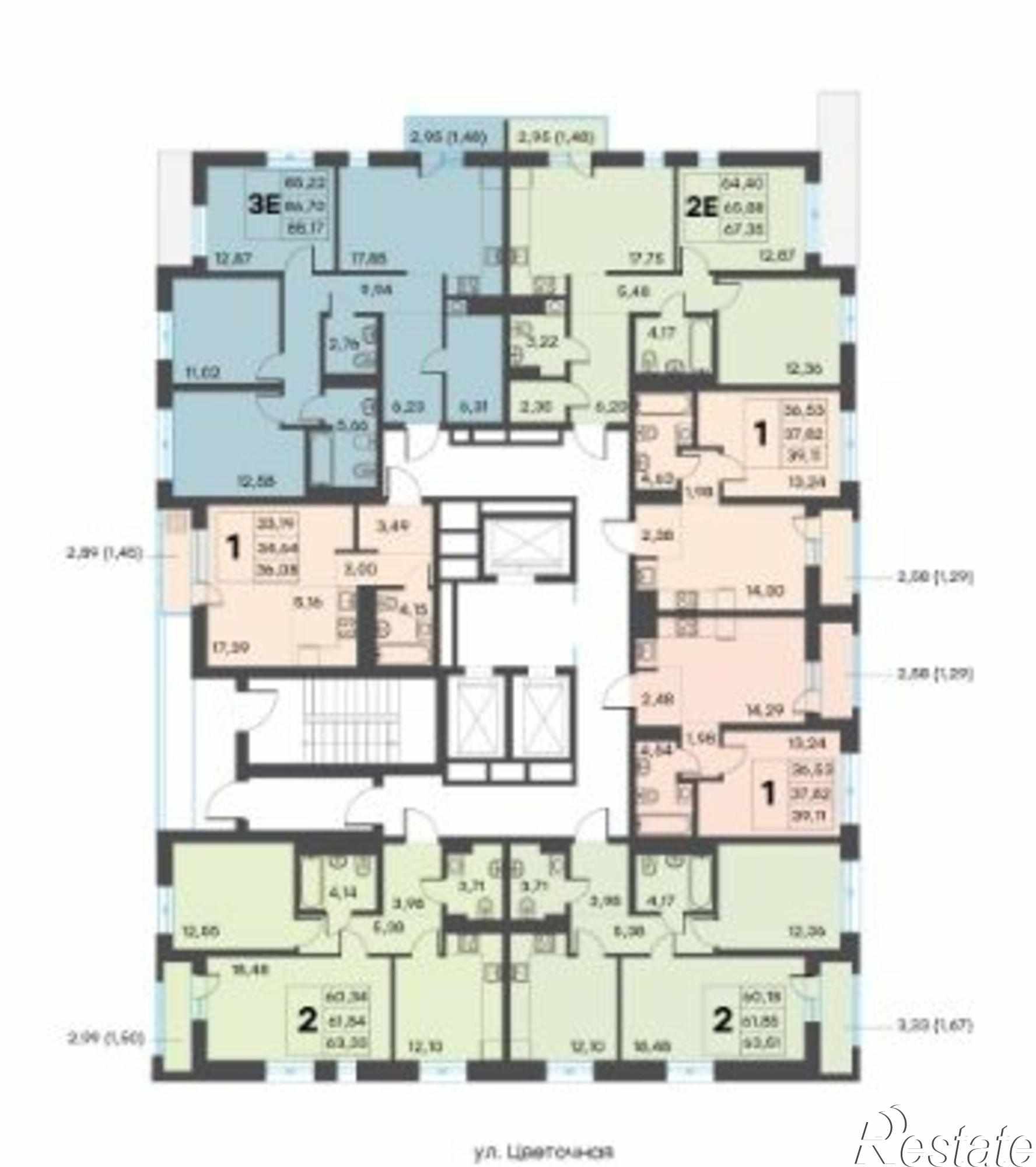 Купить квартиру за 9 937 300 рублей на Красина ул, 64