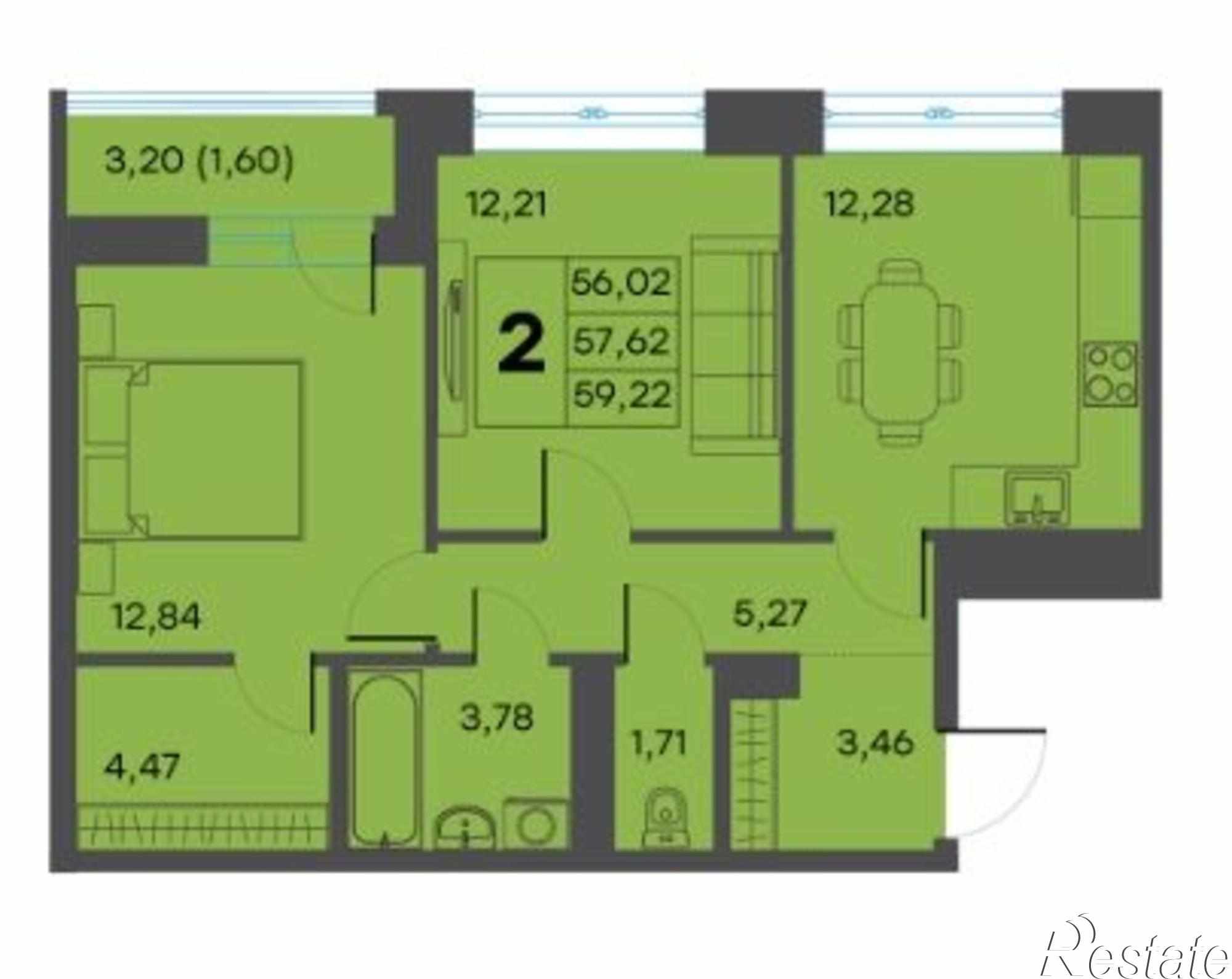 Купить квартиру за 6 451 700 рублей на Красина ул, 64