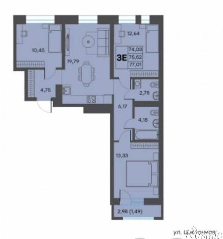 3-комн квартира Красина ул, 64