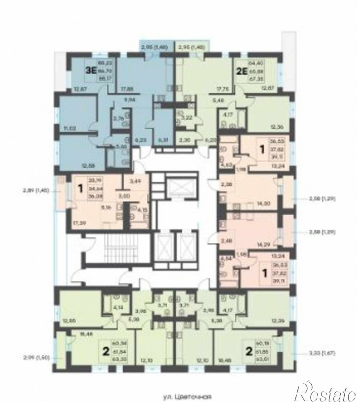 3-комн квартира Красина ул, 64