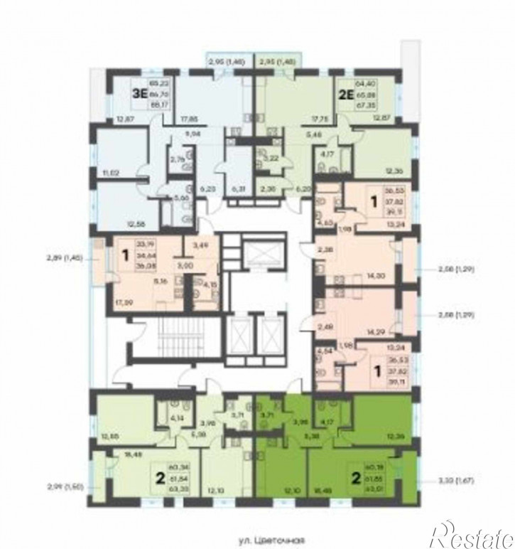 2-комн квартира Красина ул, 64