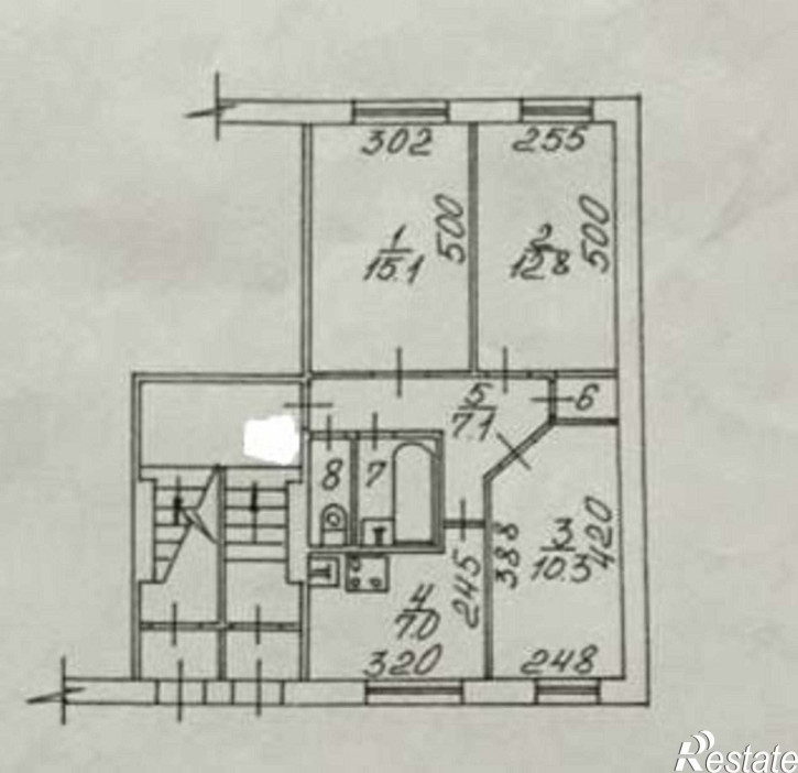 3-комн квартира ул. Комсомольская,5