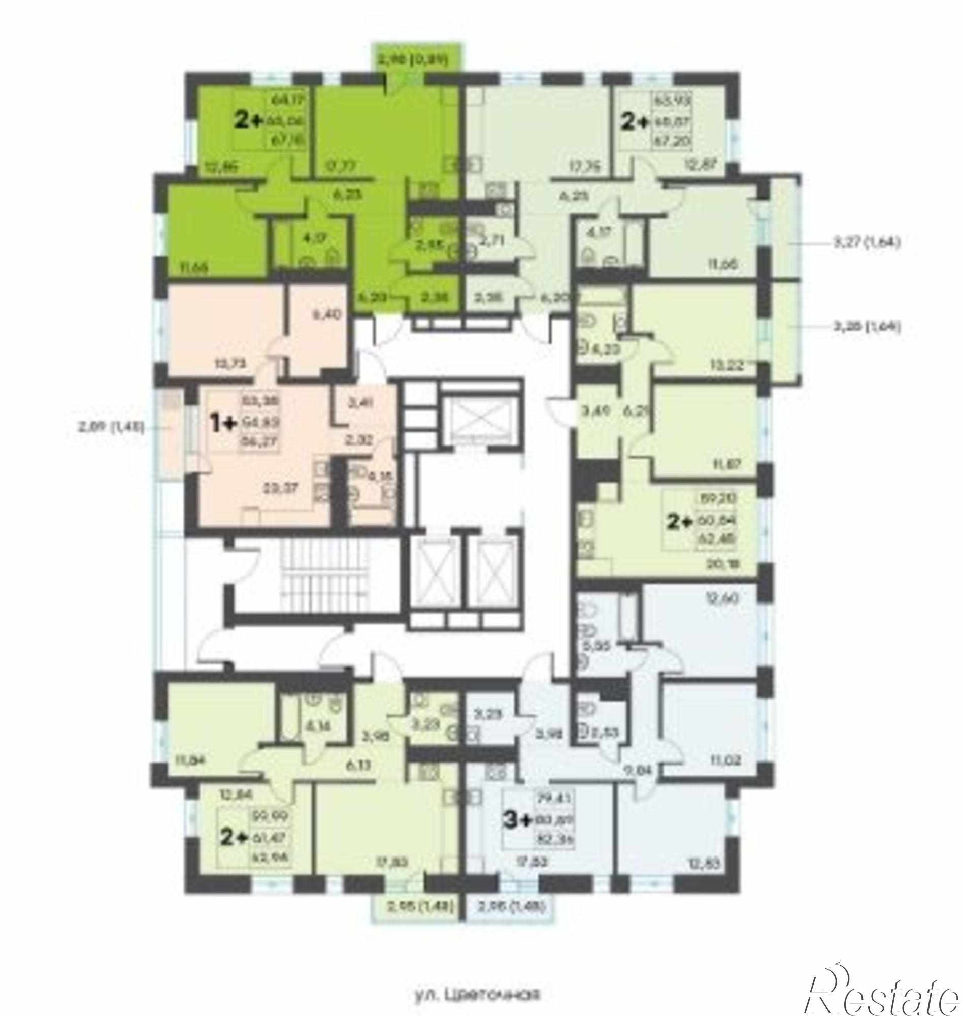 Купить квартиру за 6 626 800 рублей на Красина ул, 64