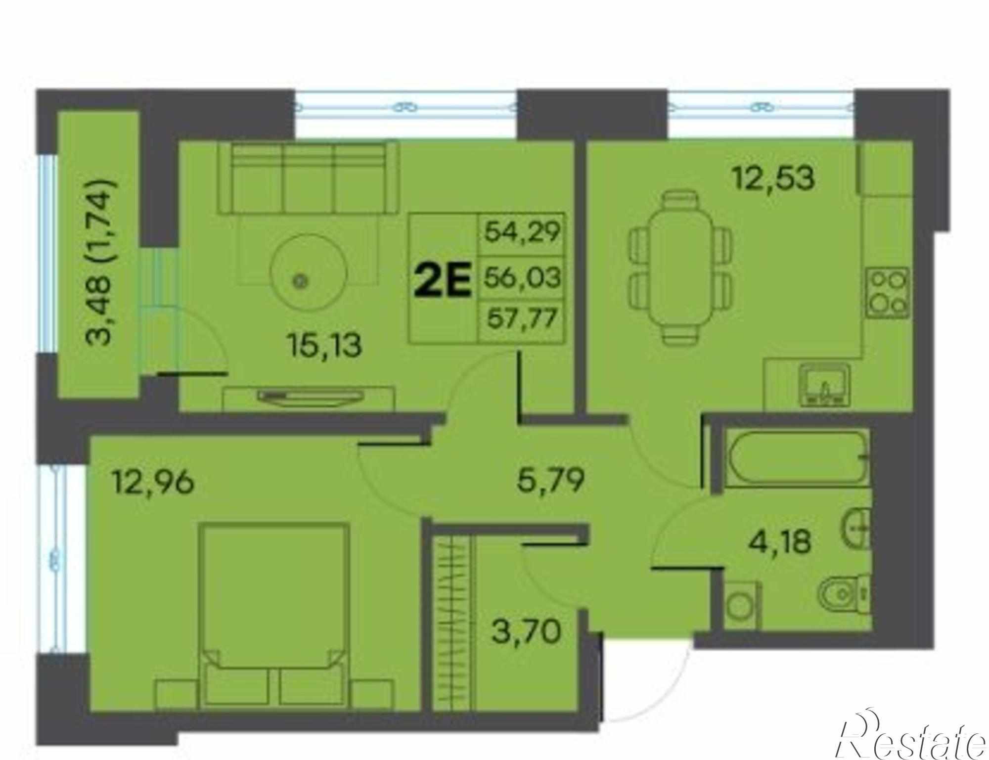 Купить квартиру за 6 527 100 рублей на Красина ул, 64