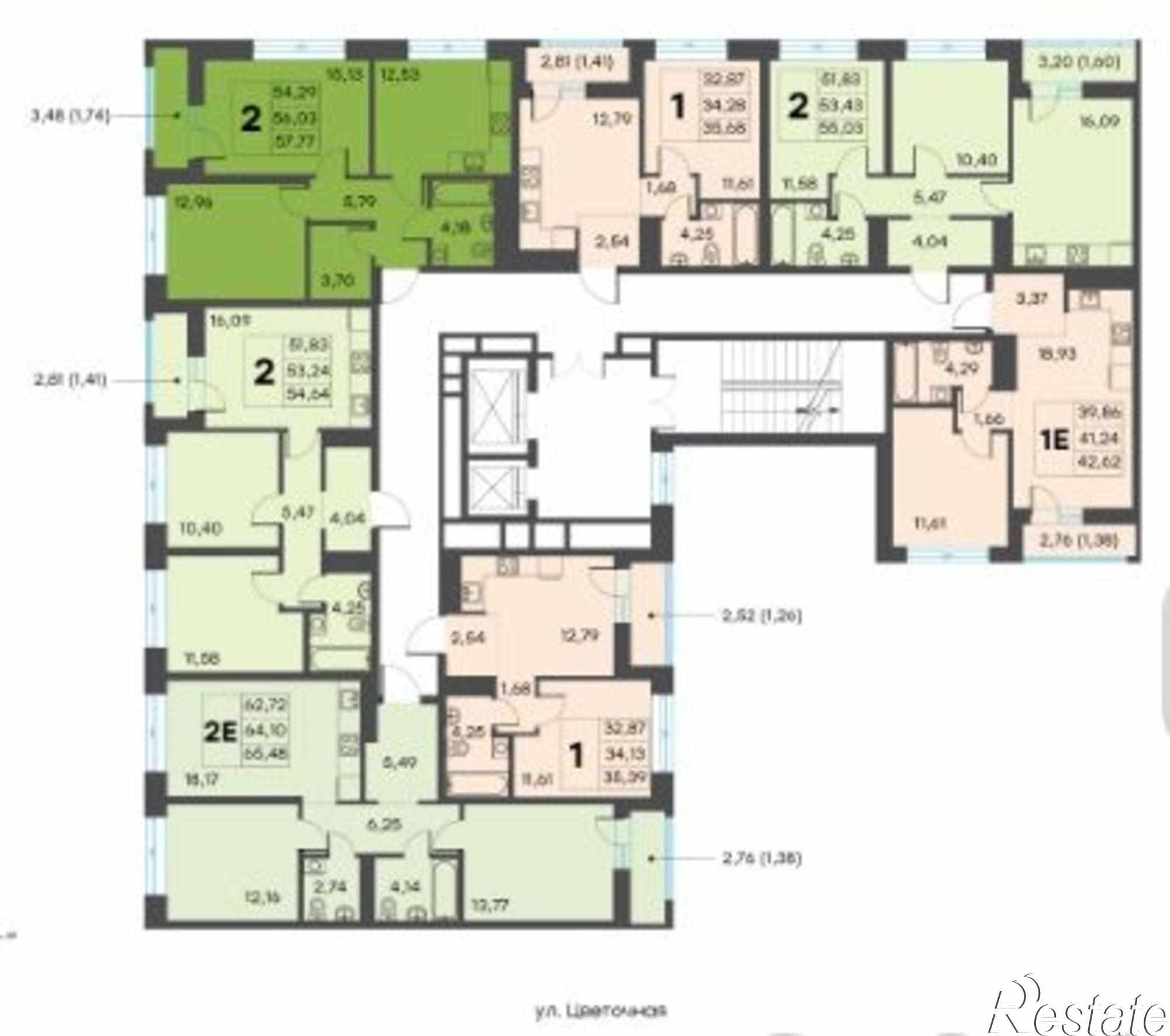 Купить квартиру за 6 527 100 рублей на Красина ул, 64