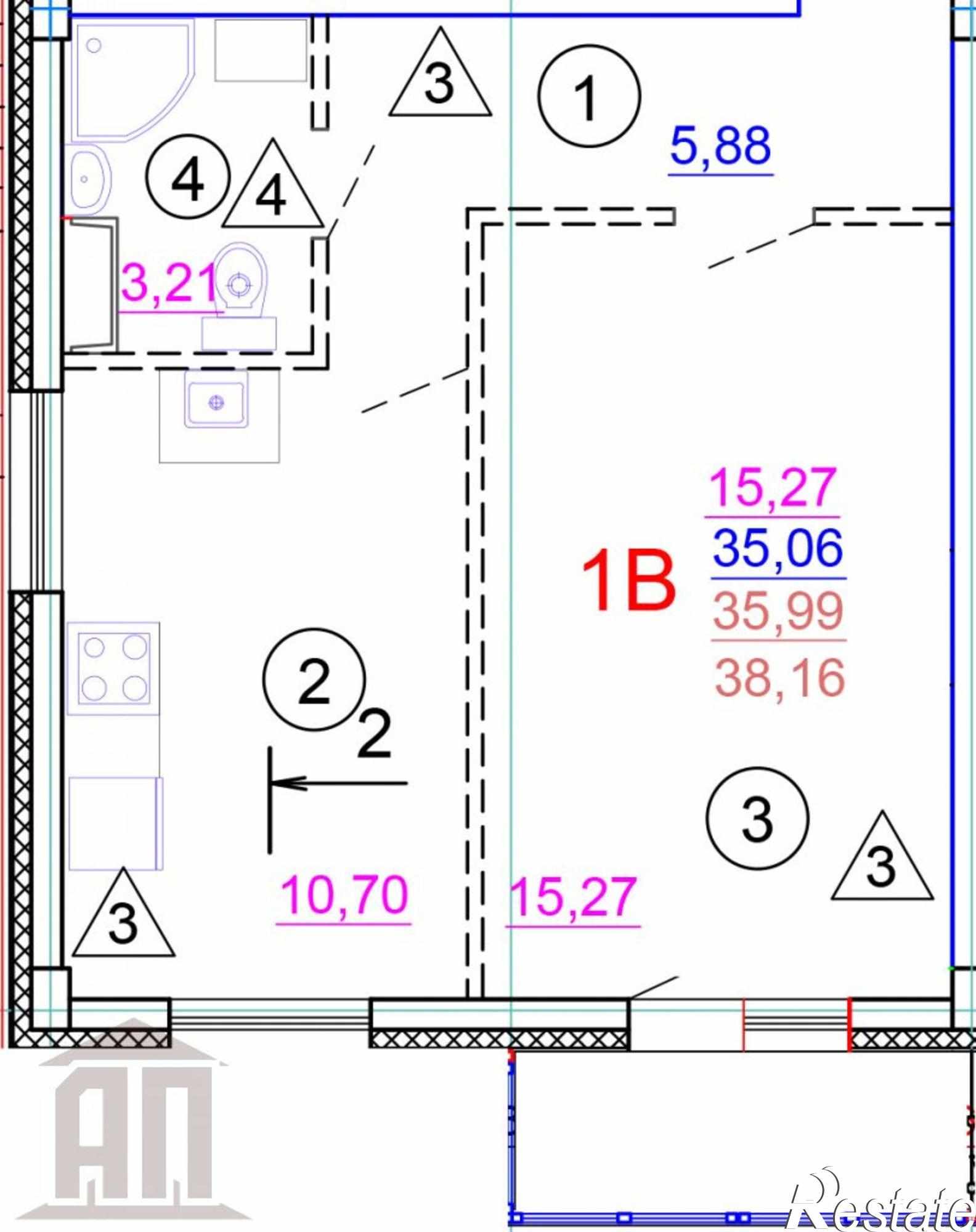 Купить квартиру за 3 721 720 рублей на Медовая ул, 9
