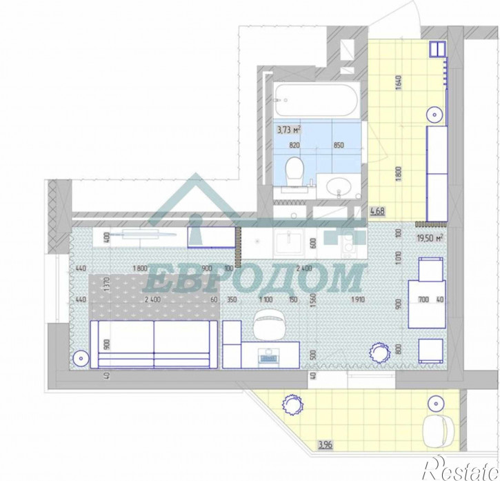 1-комн квартира в новом доме ул. Гурьевская,181к3