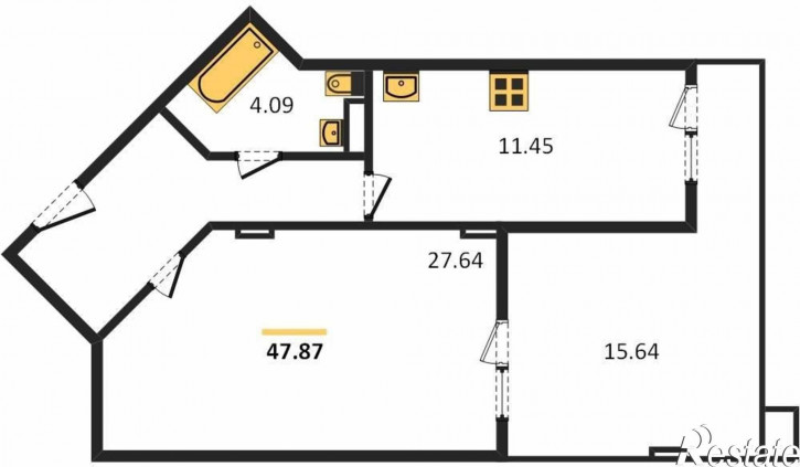 1-комн квартира в новом доме Горького ул, 87
