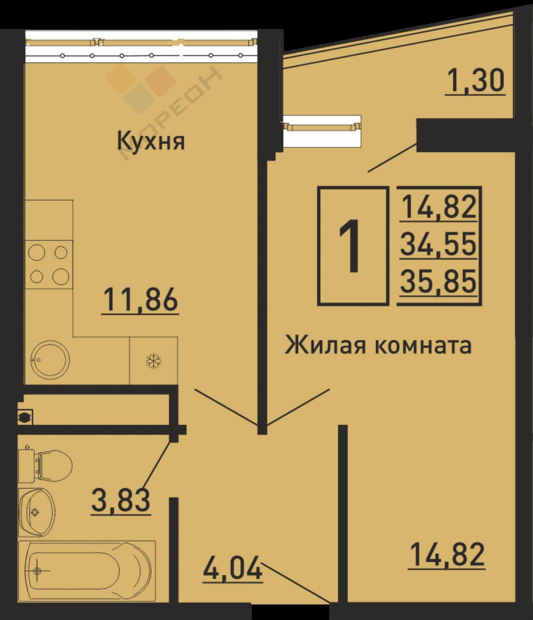 Купить квартиру за 10 000 000 рублей на Солнечная ул, 1/1