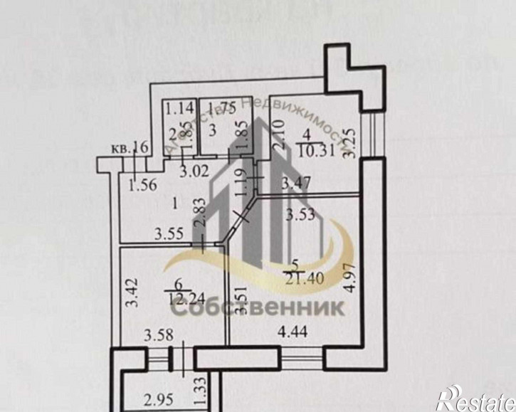 2-комн квартира Дубрава квартал 3 мкр, 39