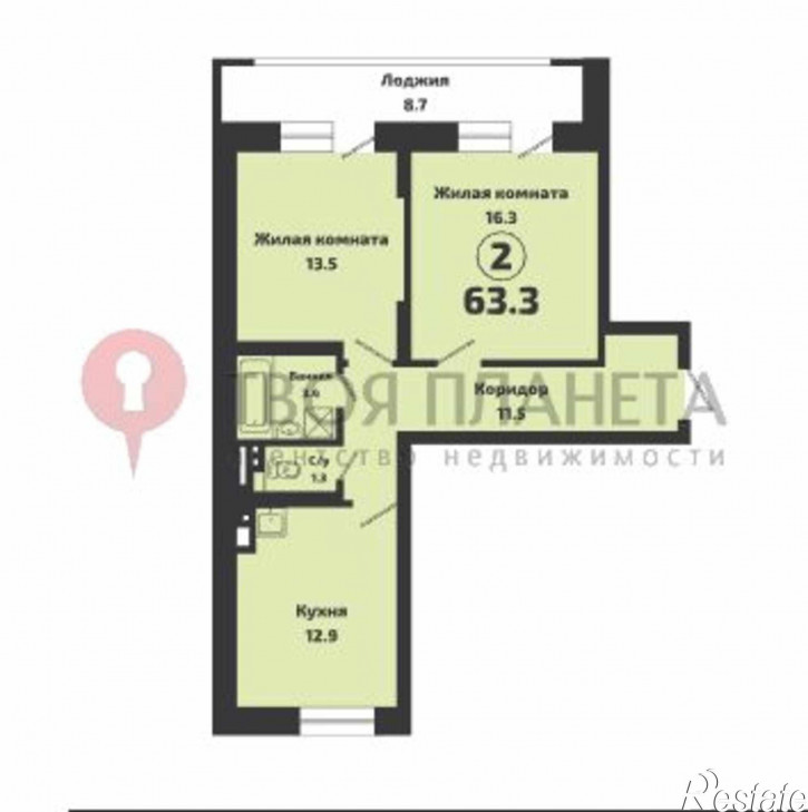 2-комн квартира в новом доме Каспийская,3
