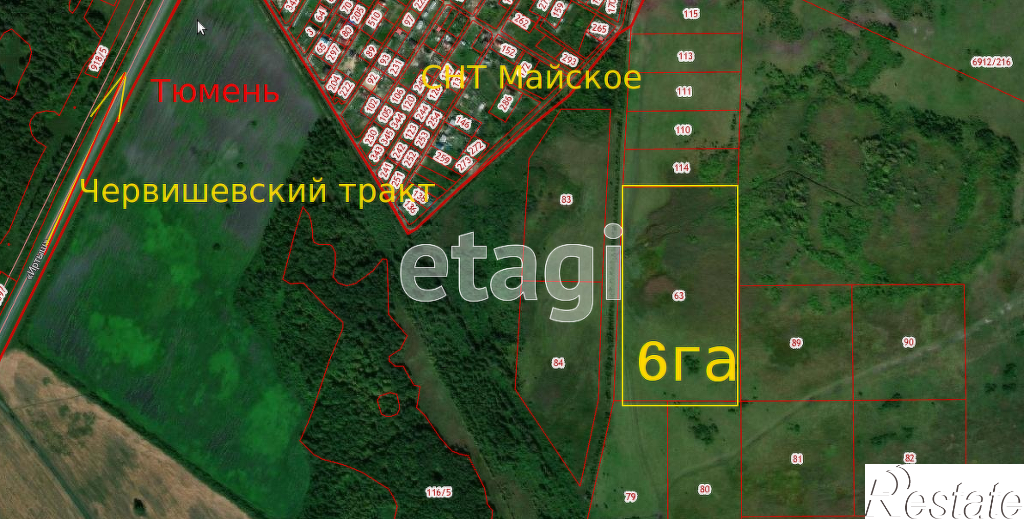 Купить землю, земельный участок за 6 250 000 рублей на Тюменский район,село Червишево