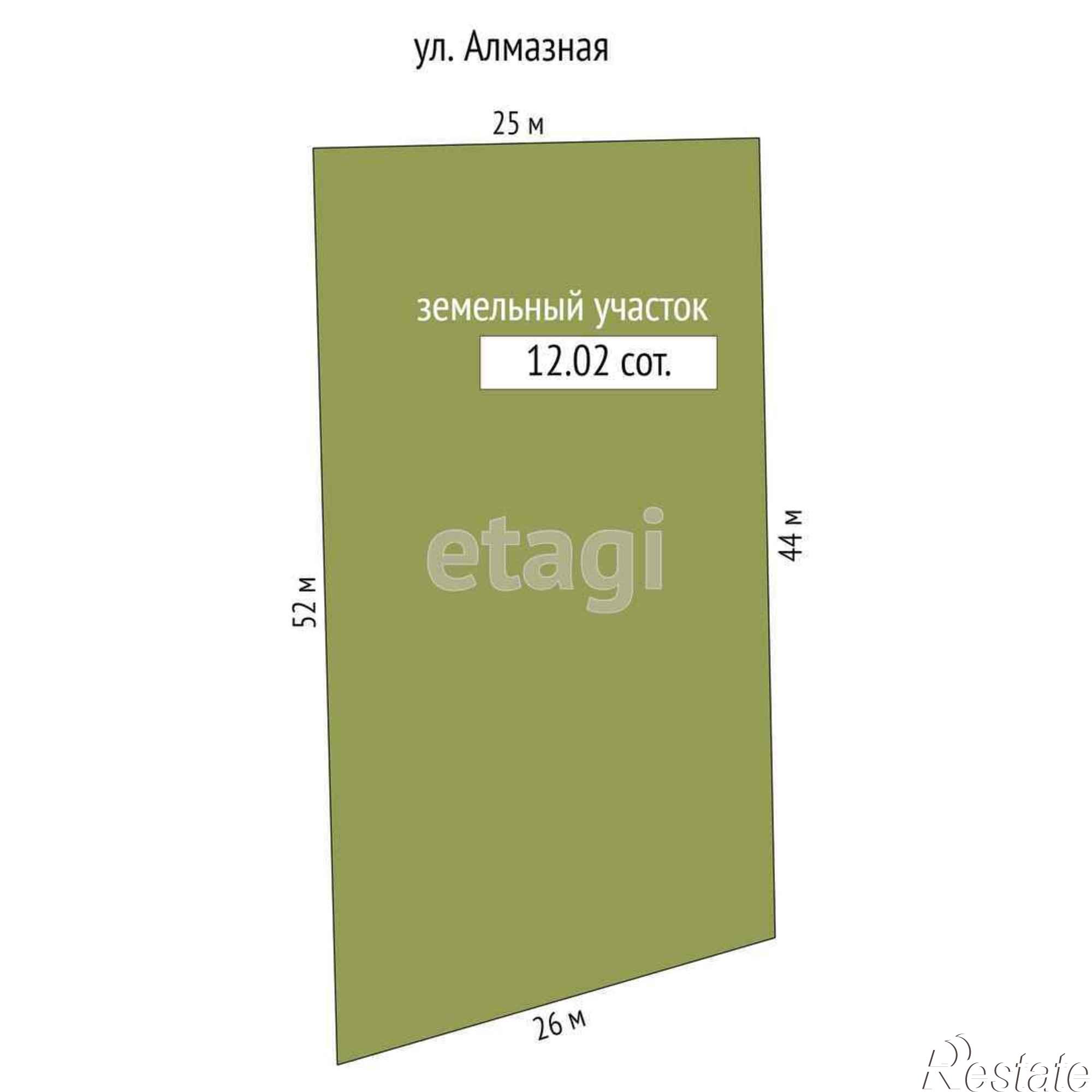 Купить землю, земельный участок за 300 000 рублей на Алмазная,
