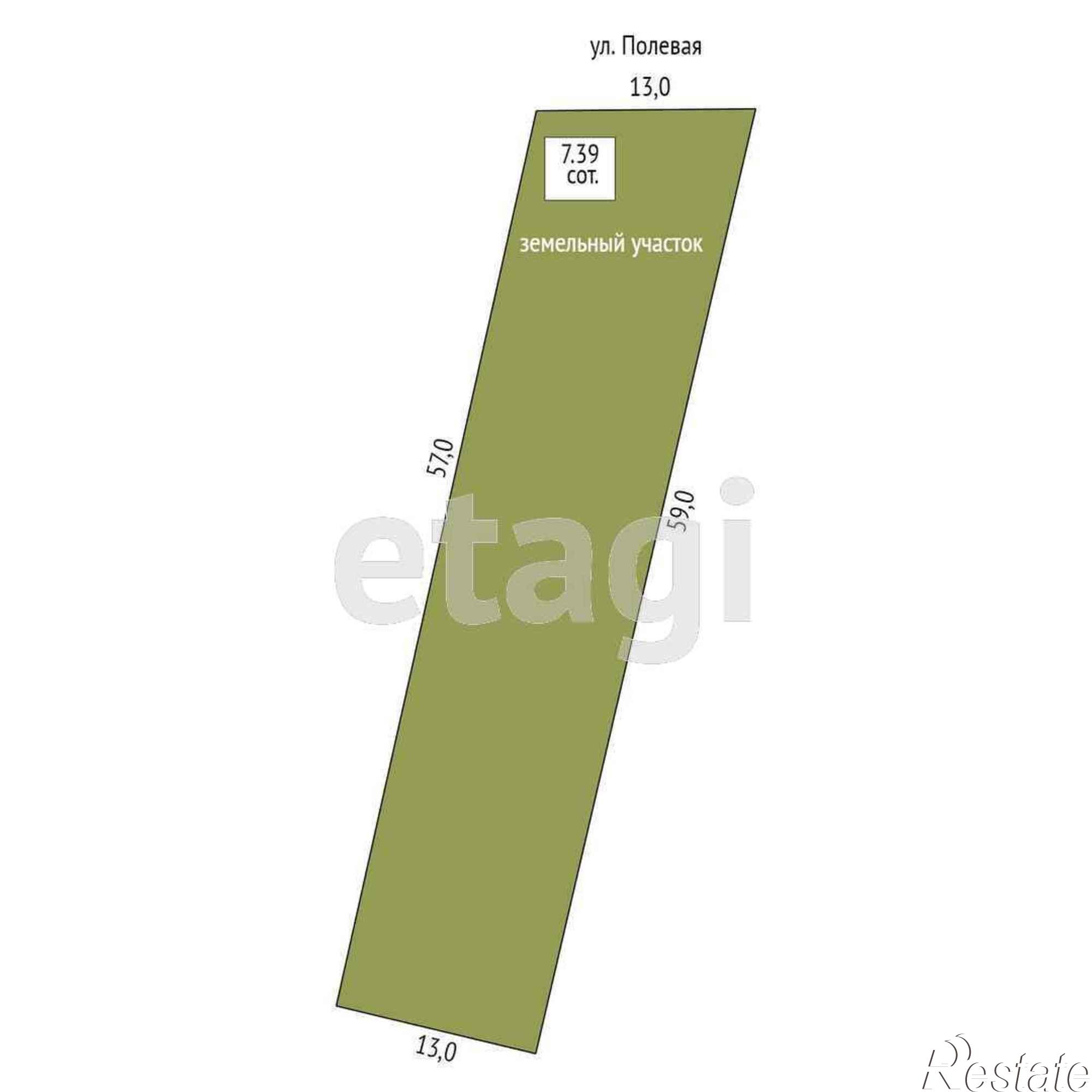 Купить землю, земельный участок за 1 970 000 рублей на Полевая,