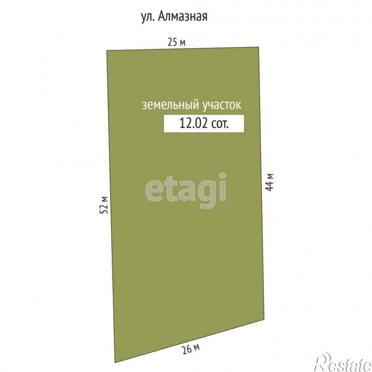 Земельный участок Алмазная,