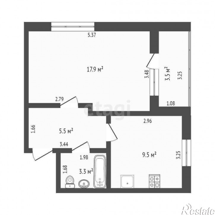 1-комн квартира Мира, 30