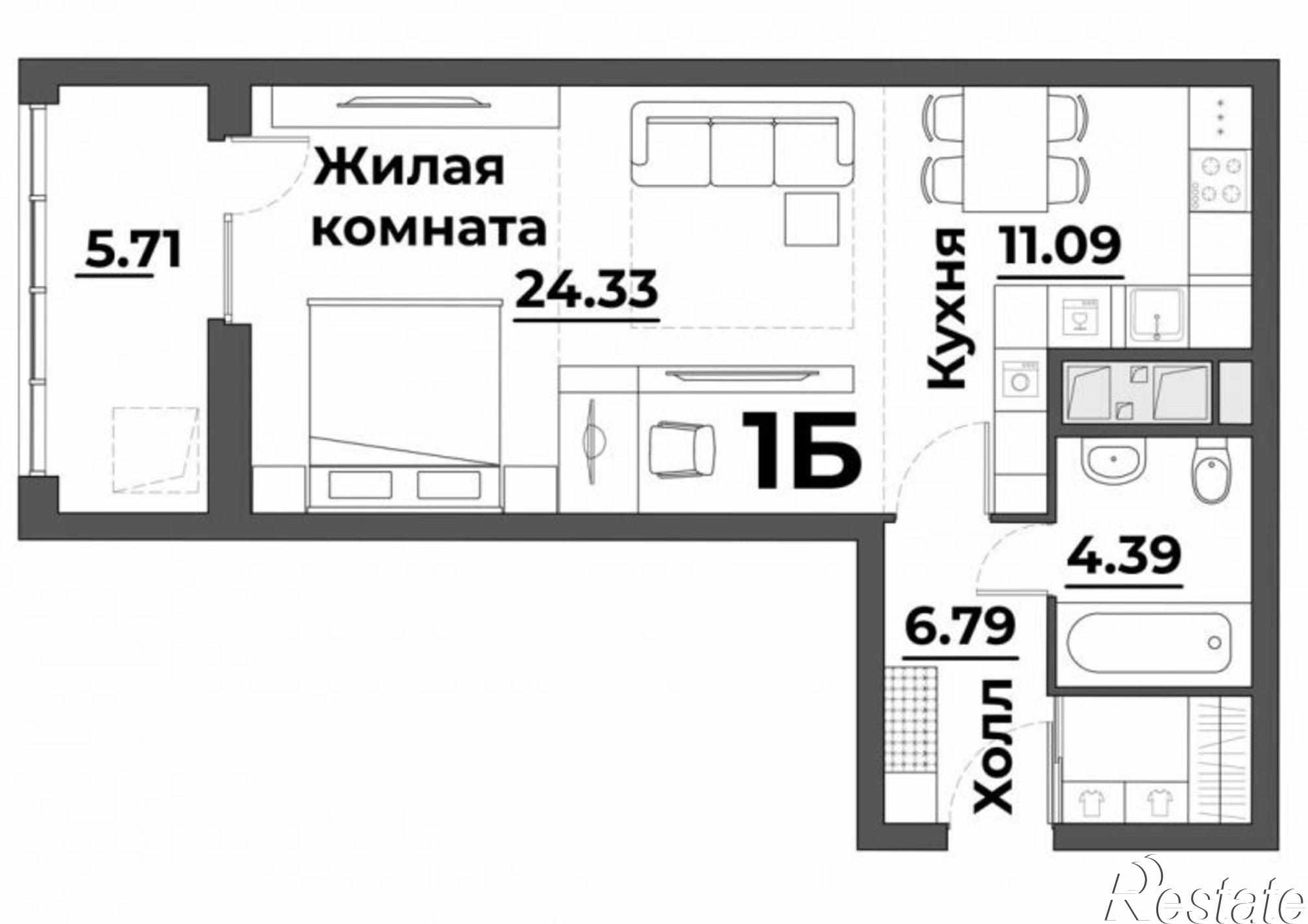 Купить квартиру за 4 750 000 рублей на улица Лозицкой, 1А