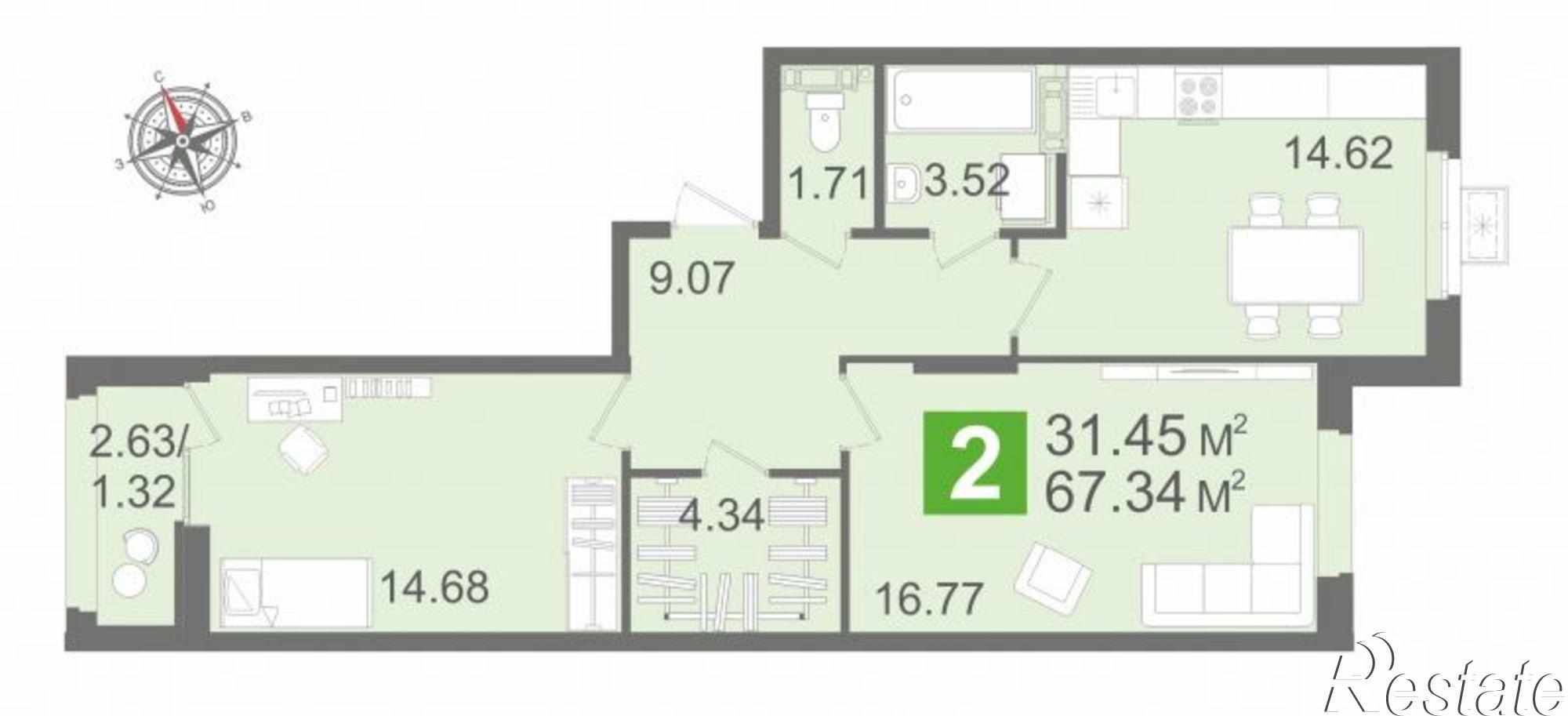 Купить квартиру за 5 882 830 рублей на г Пенза, ул Рахманинова, стр 18