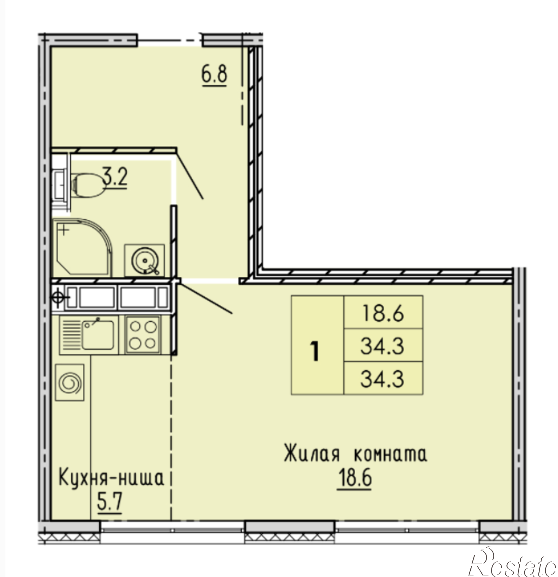 Купить квартиру за 3 080 000 рублей на улица Побочинская, 19, к.стр