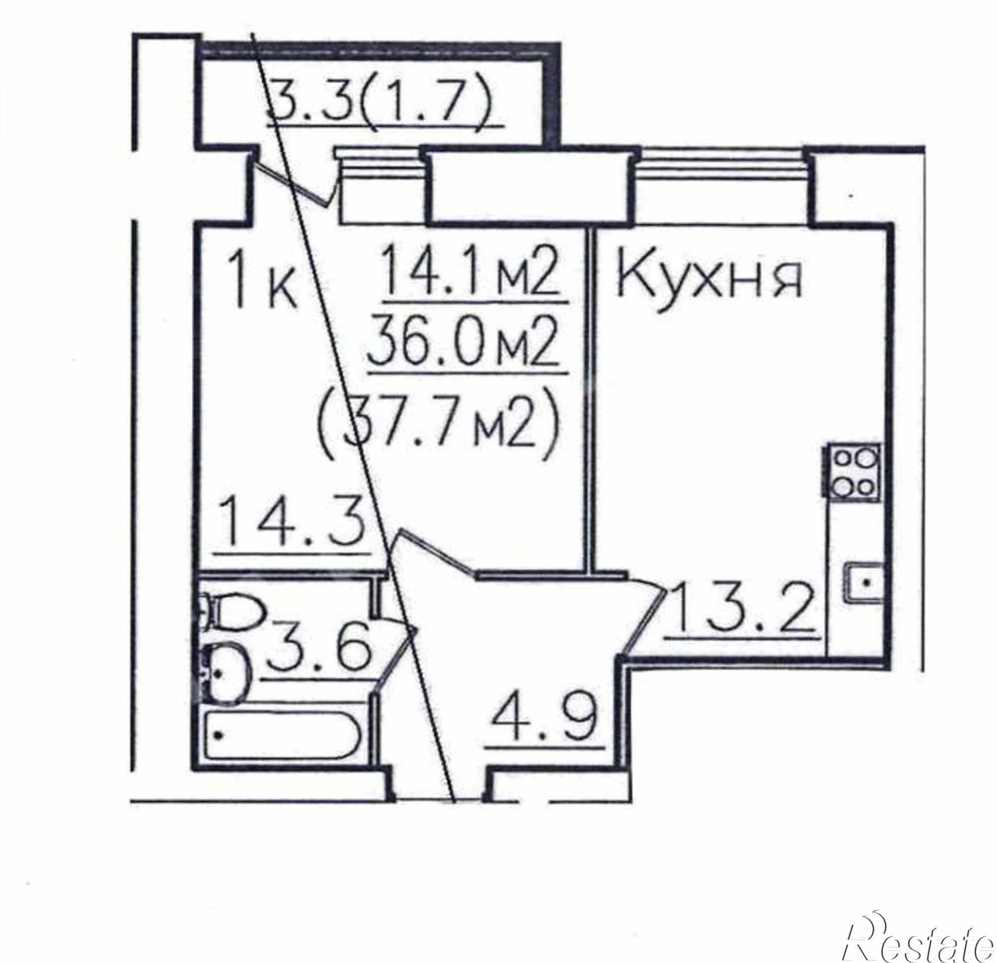 Купить квартиру за 2 650 000 рублей на Гагарина улица, 80а