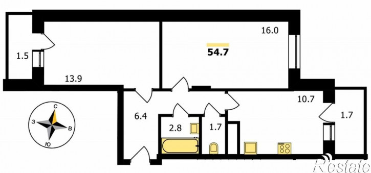 2-комн квартира Верхняя Дуброва ул, 44