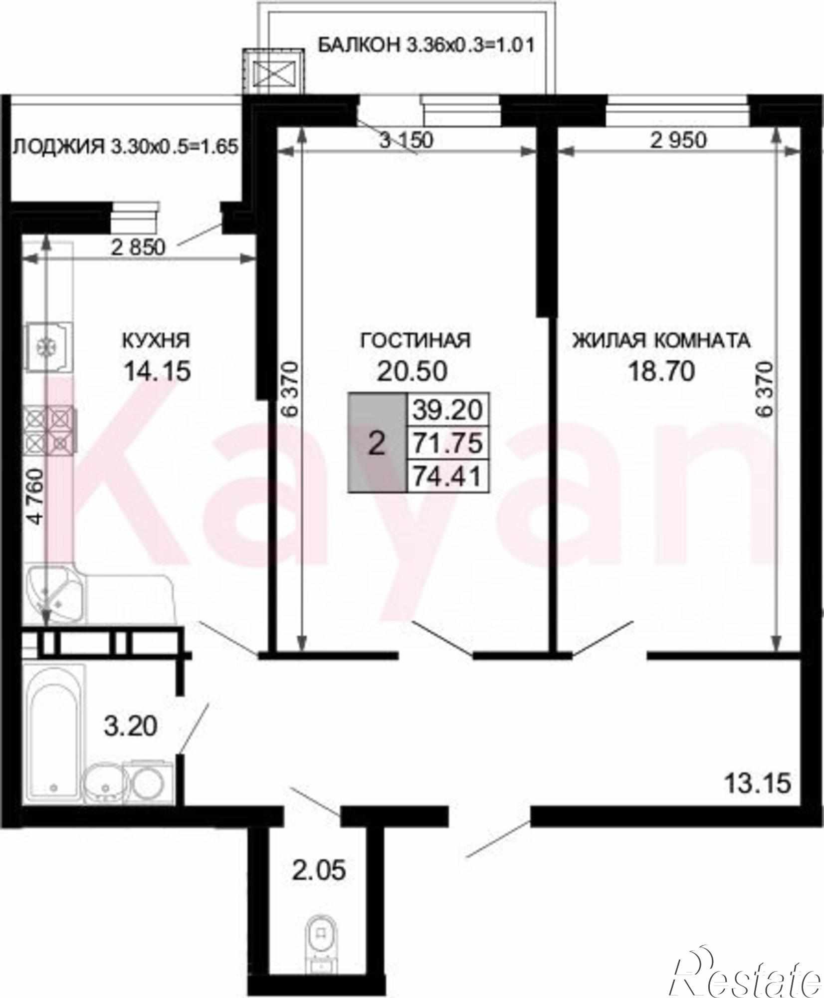 Купить квартиру за 9 636 100 рублей на ул Московская