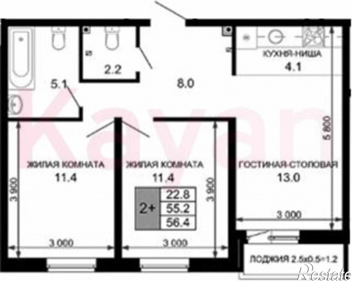 3-комн квартира в новом доме ул им. лётчика Позднякова