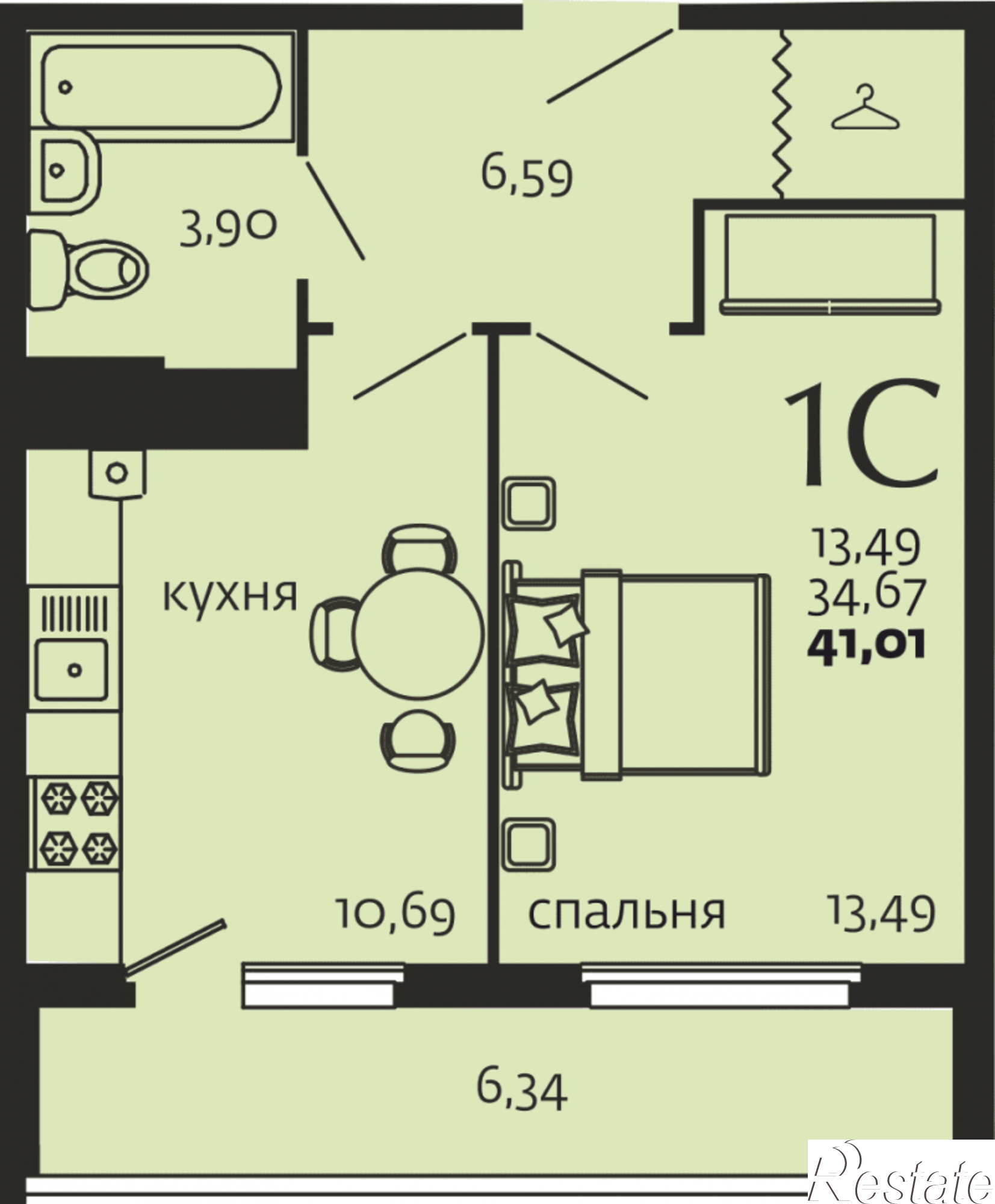 Купить квартиру за 3 116 760 рублей на улица Высокая, 12