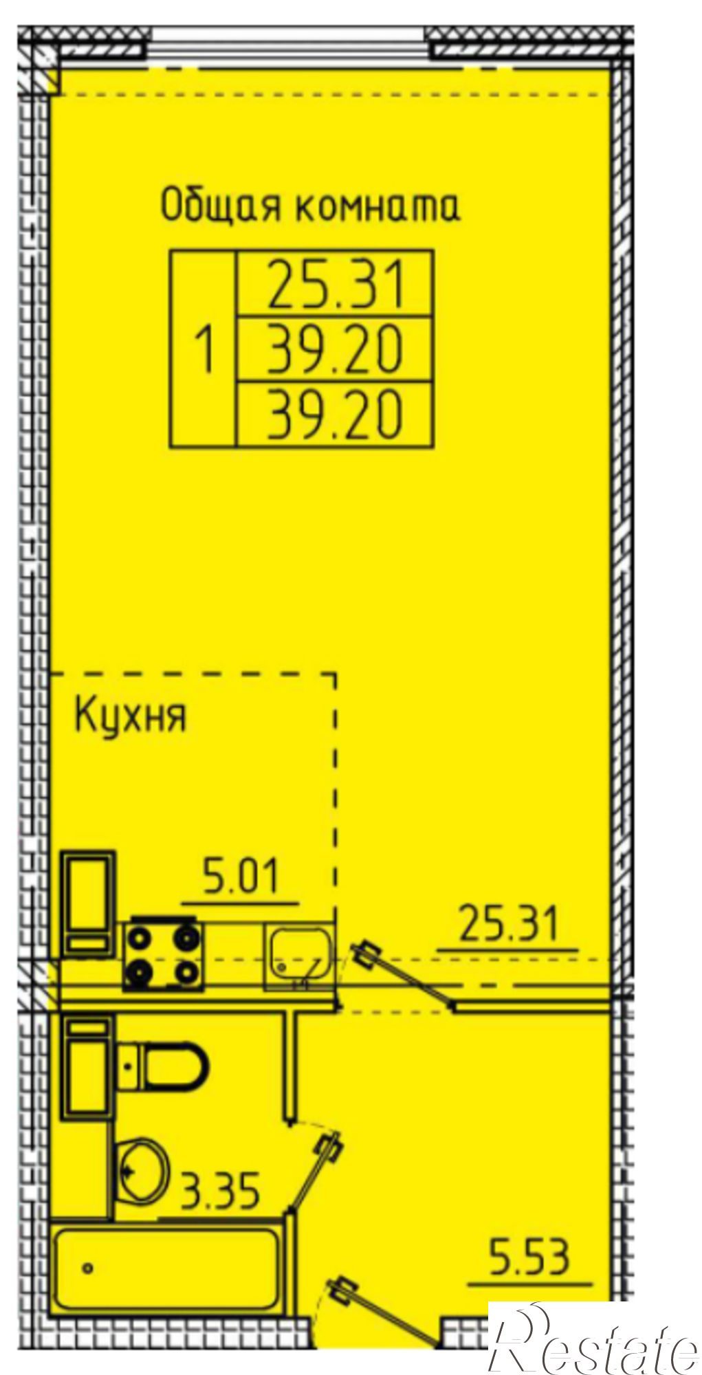 Купить студию за 3 841 600 рублей на Россия, Пенза, улица 65-летия Победы, 31