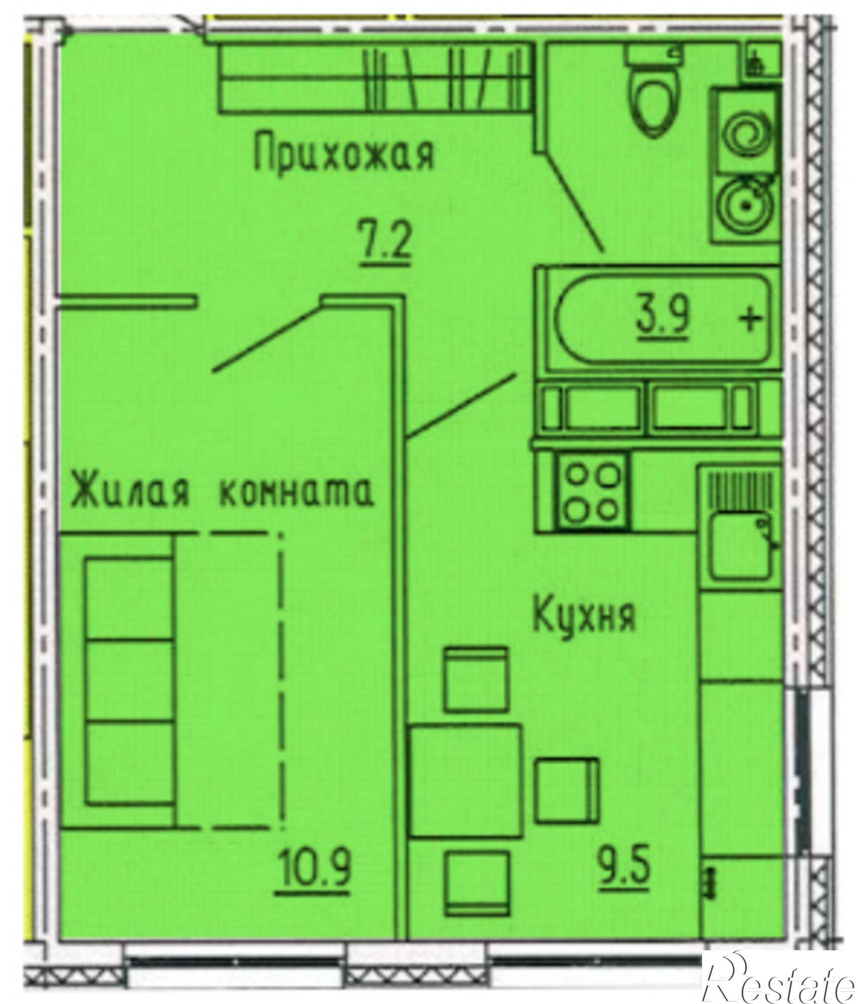 Купить квартиру за 2 992 500 рублей на Россия, Пенза, Октябрьский район, жилой комплекс Лугометрия, с15