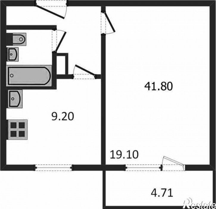 1-комн квартира в новом доме проезд Можайского 3-й, 22