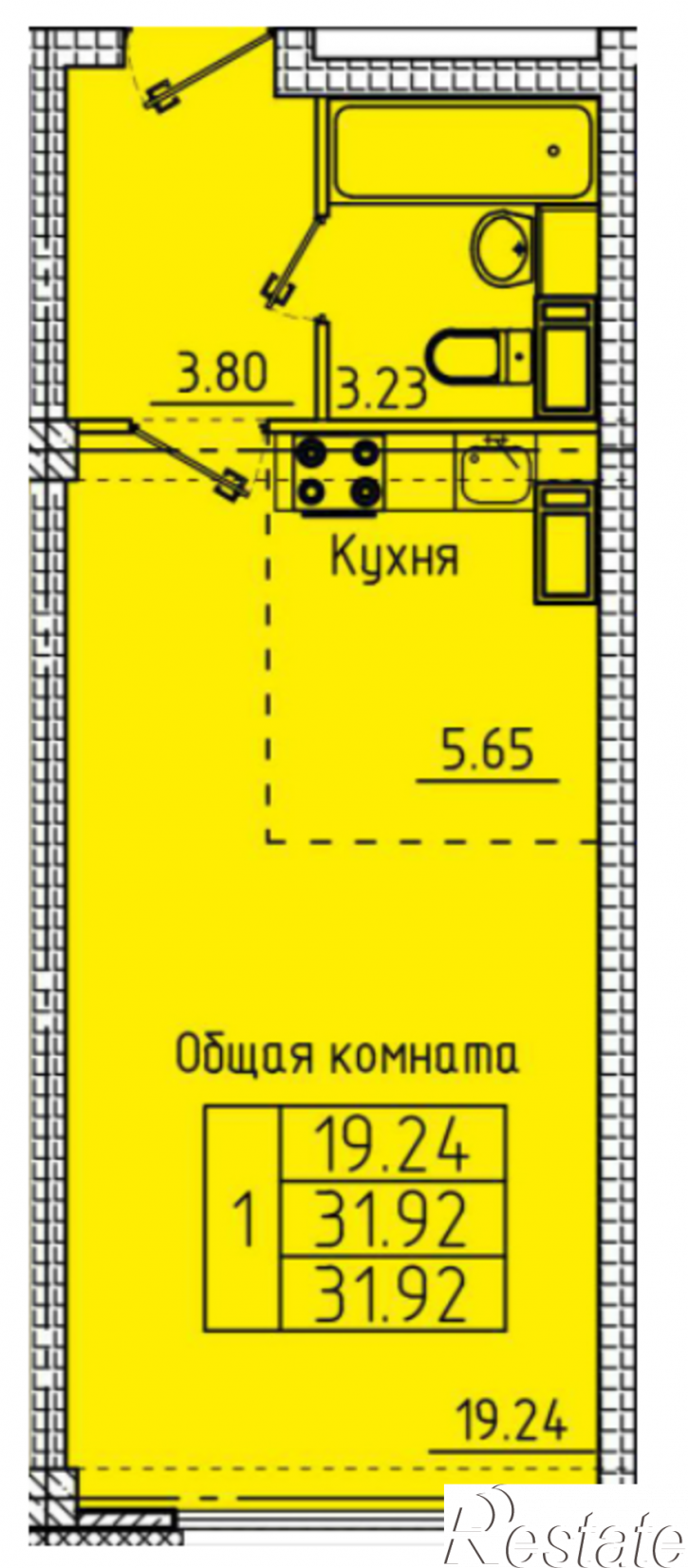 Студия ул. 65-летия Победы, д. 29