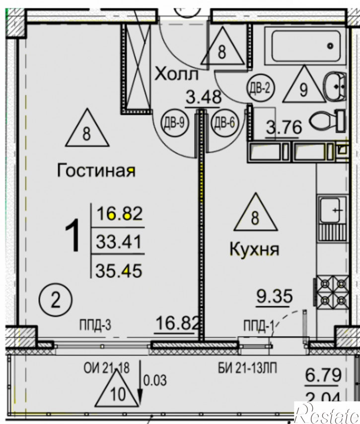 1-комн квартира в новом доме ул. 65-летия Победы, стр. 11