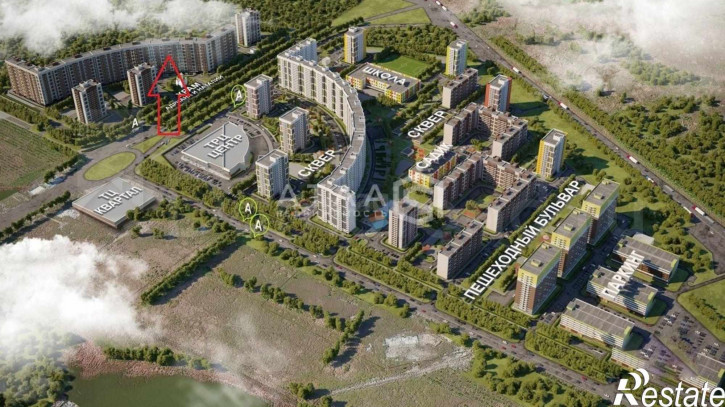 1-комн квартира в новом доме улица Генерала Глазунова, 6