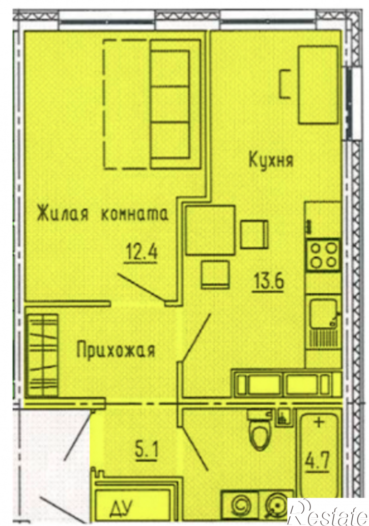 1-комн квартира в новом доме Россия, Пенза, Октябрьский район, жилой комплекс Лугометрия, с15