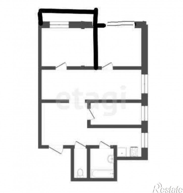 4-комн квартира Озерная, 5