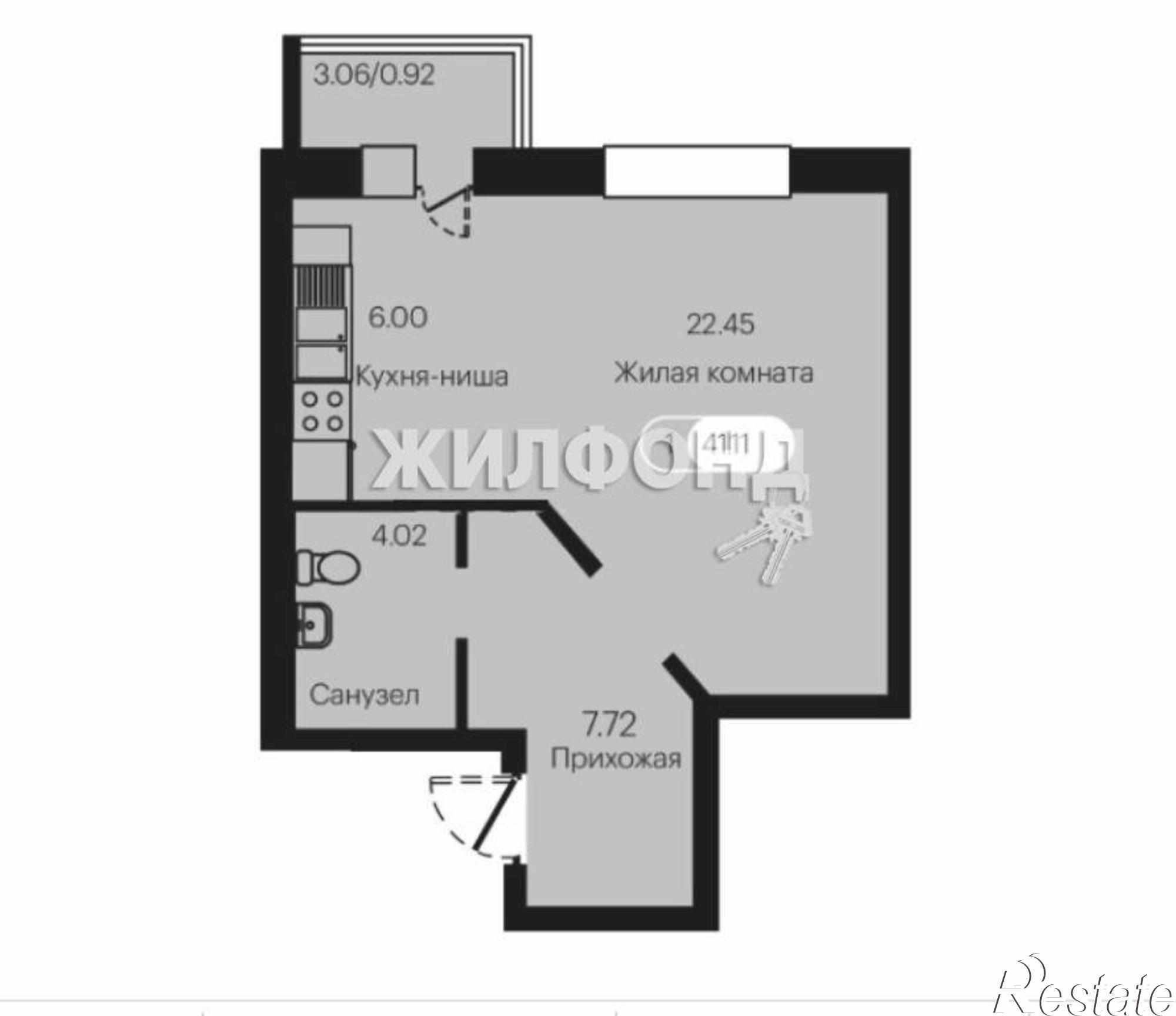 Купить студию за 5 334 000 рублей на Авиаторов улица, д.3