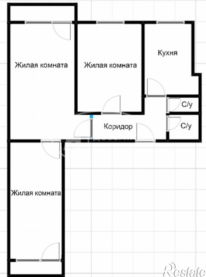 3-комн квартира улица Кирова, 16А