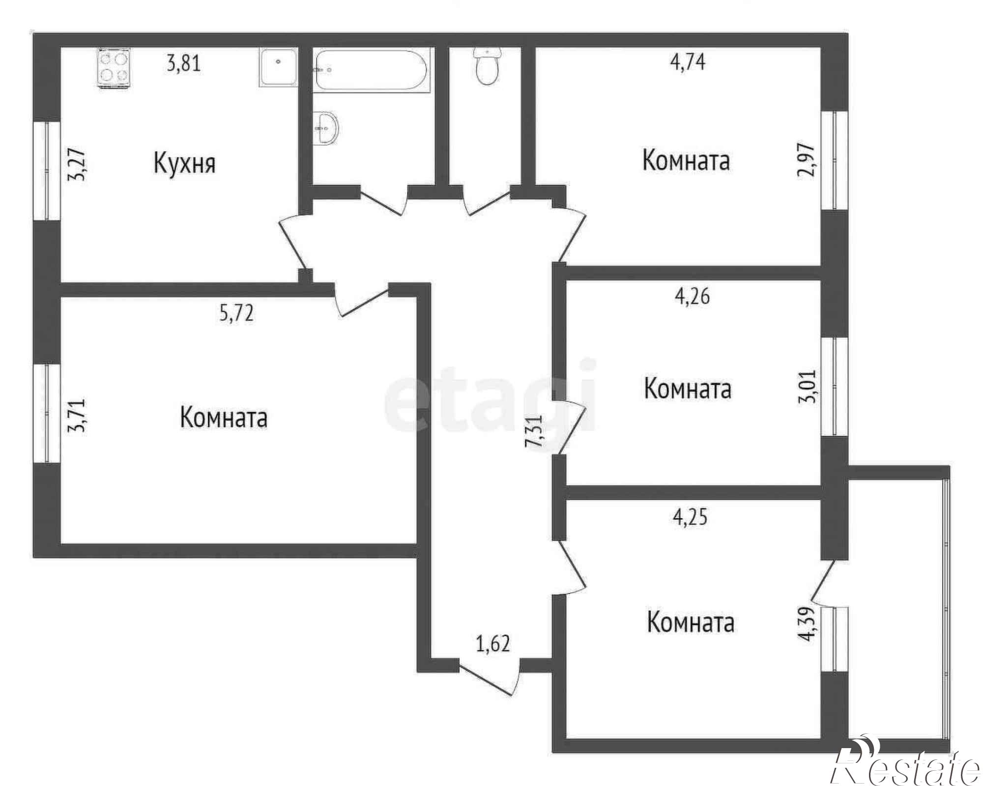 Купить квартиру за 8 650 000 рублей на Избышева, 6