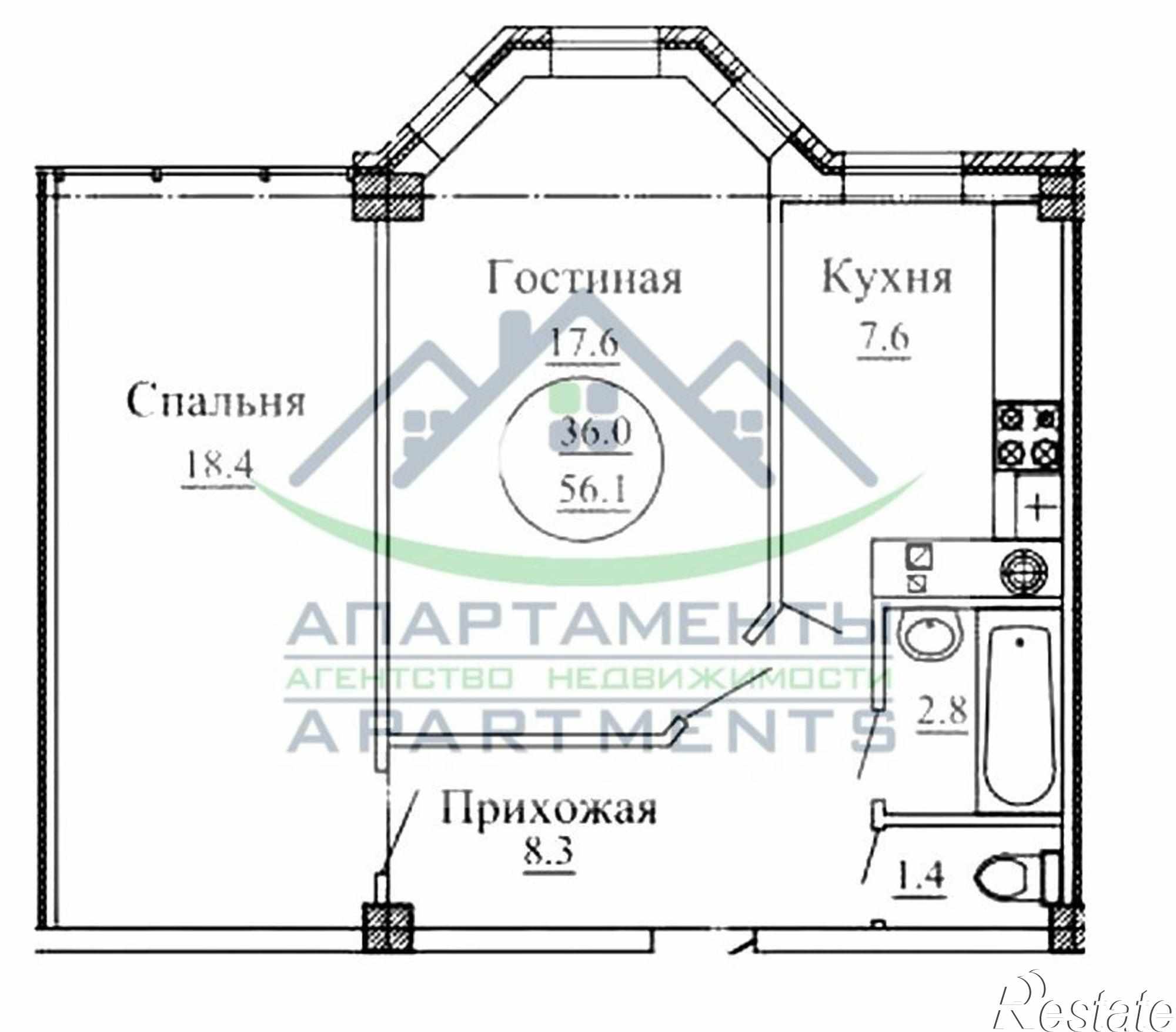 Купить квартиру за 6 000 000 рублей на Адмиральского ул, 1А