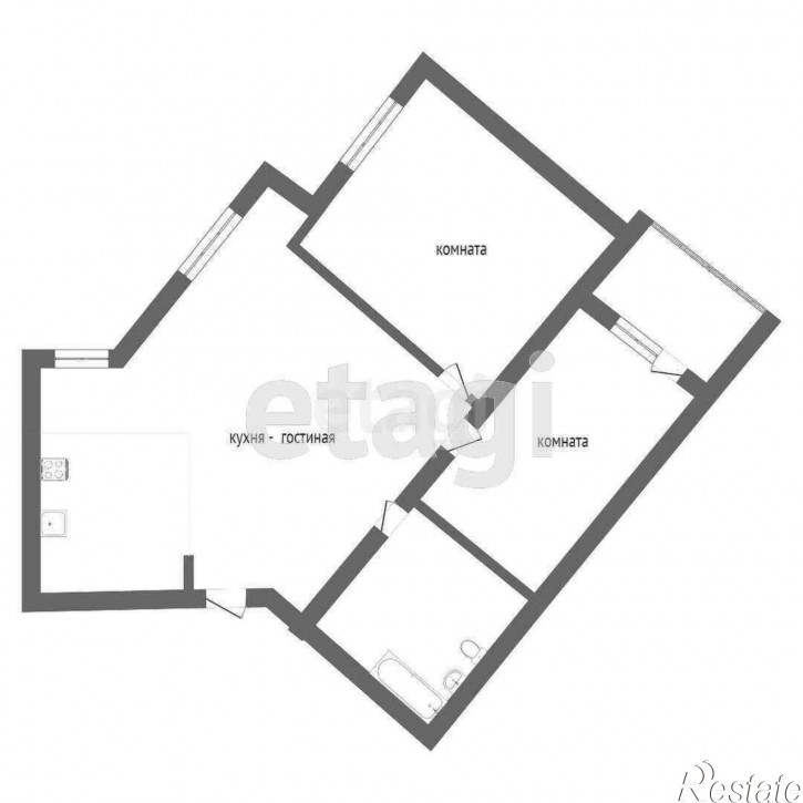 2-комн квартира Ватутина, 55