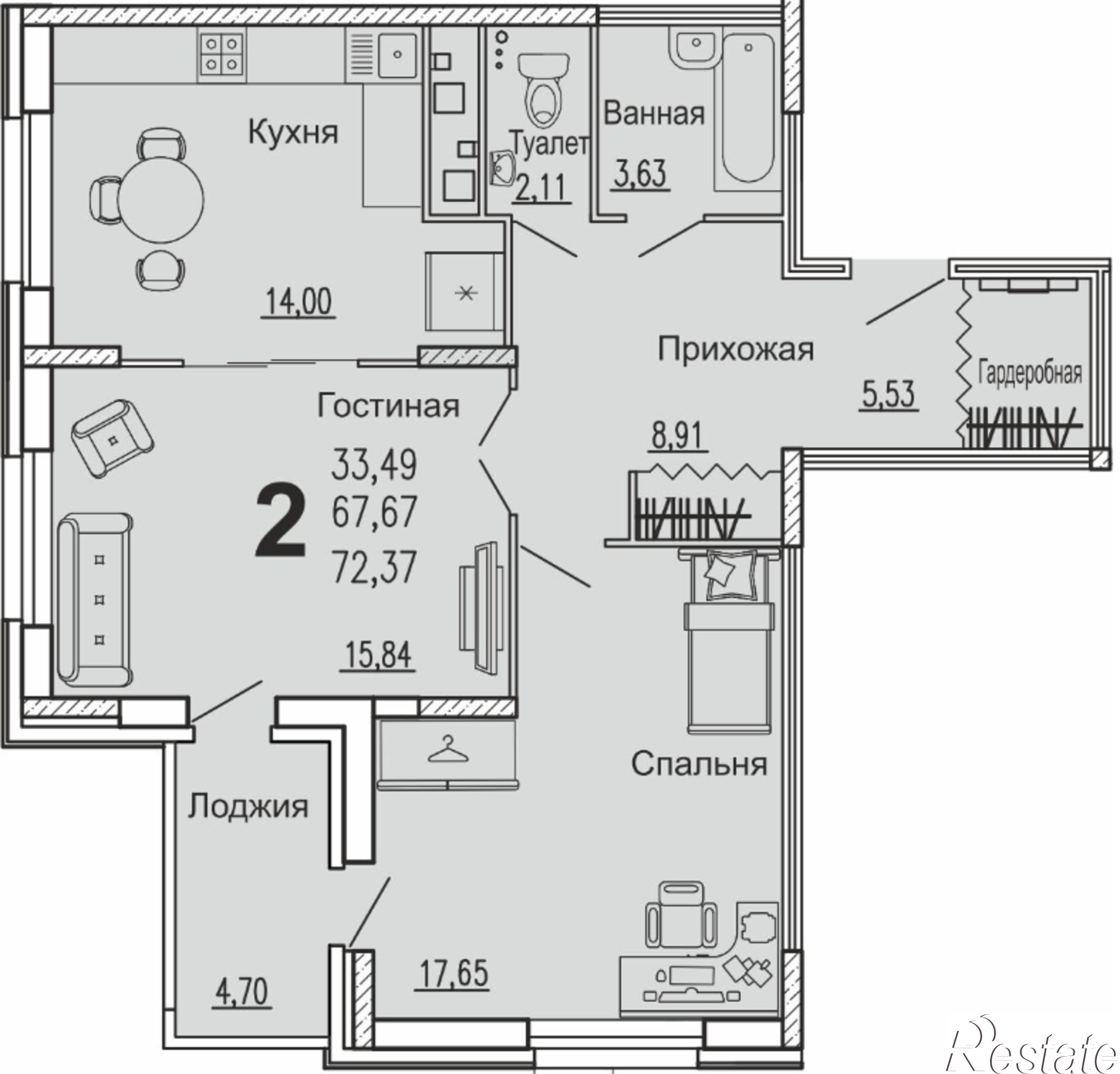 Купить квартиру за 6 513 300 рублей на г Пенза, ул Богданова, уч 34