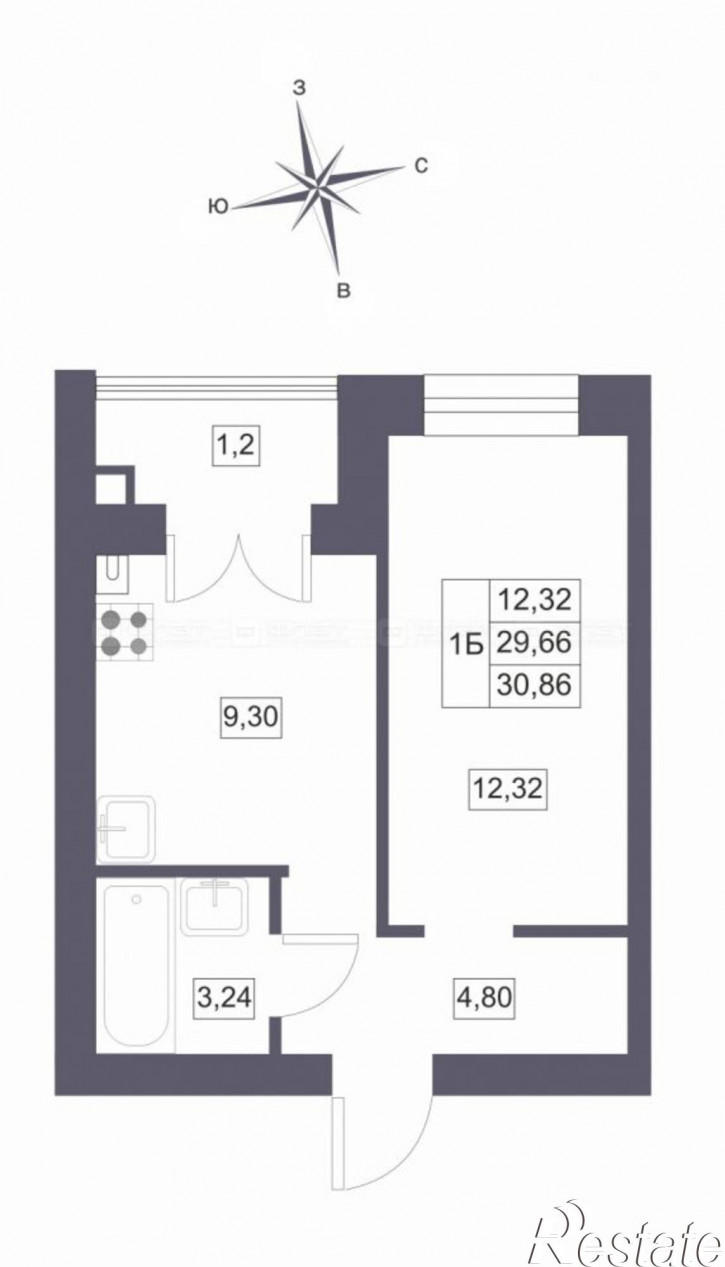 1-комн квартира ул. Дорожная, дом 6