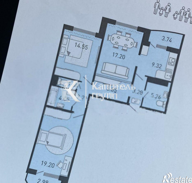 3-комн квартира улица Монтажников, 34