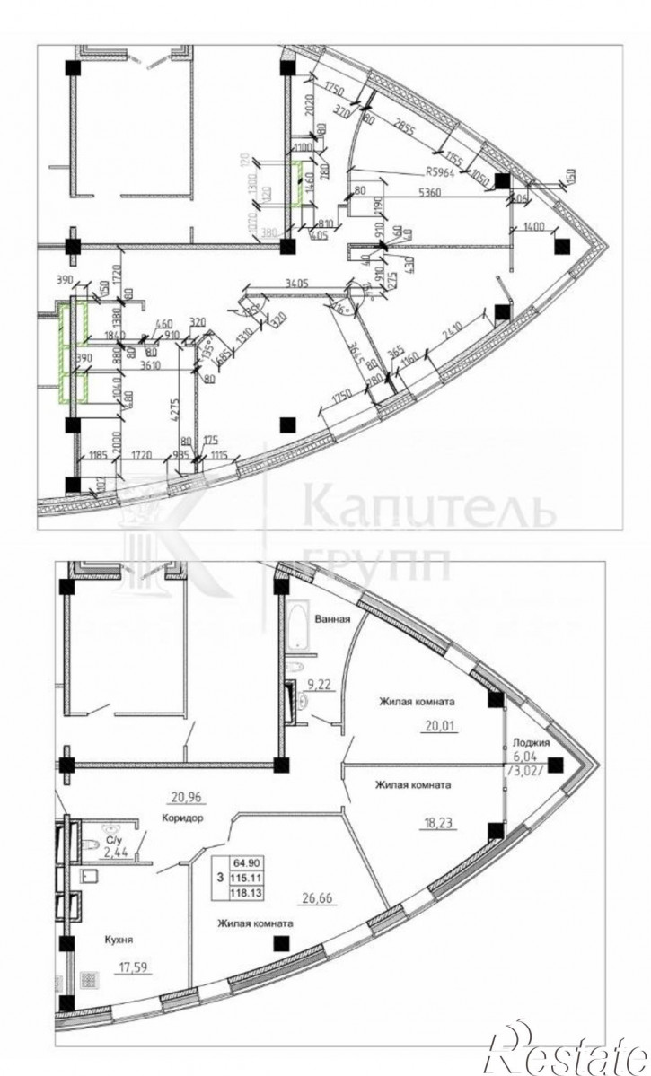 3-комн квартира улица Профсоюзная, 56