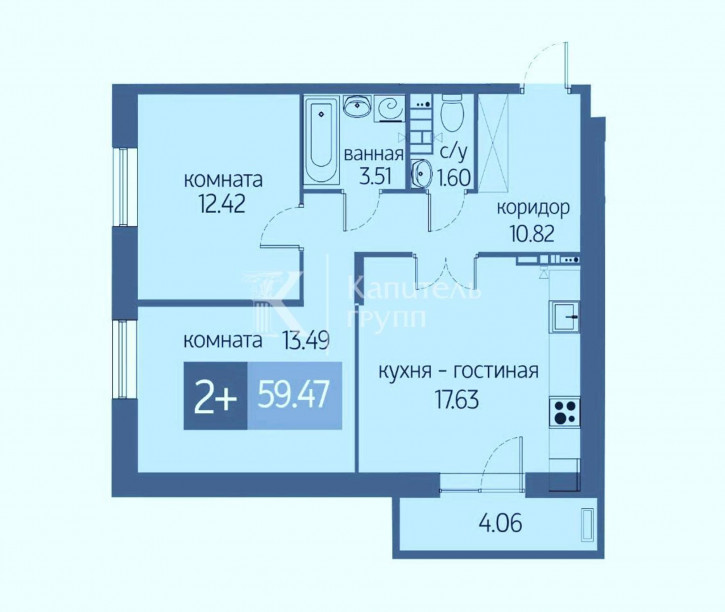 2-комн квартира 2-я Луговая улица, 22к1