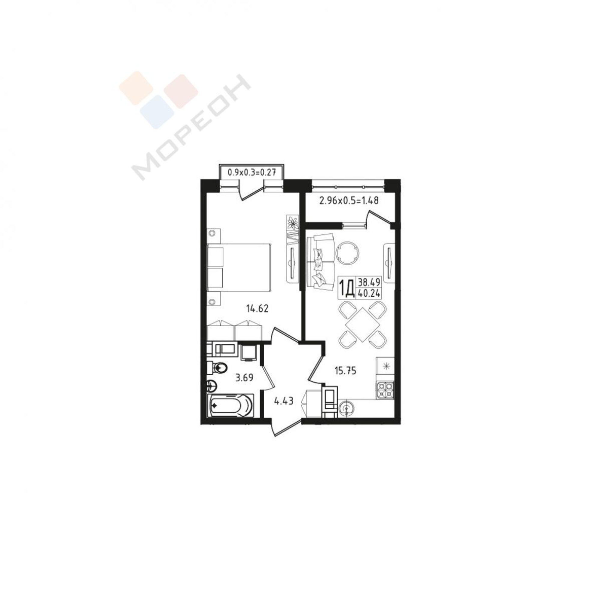Купить квартиру за 4 104 480 рублей на 12 Марта ул, 160