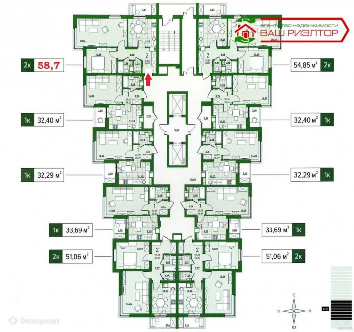 2-комн квартира Героев Отечества пр-кт, 3А