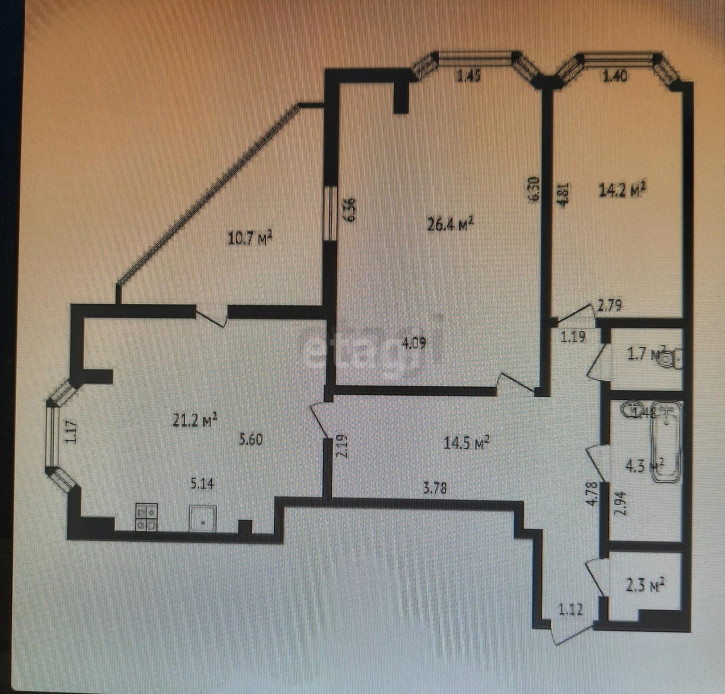 2-комн квартира Самарцева, 8
