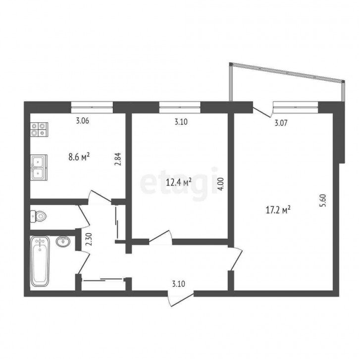 2-комн квартира Интернациональная, 35